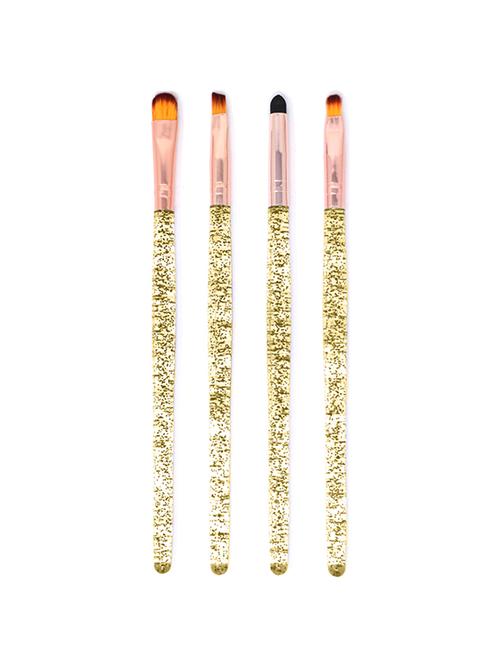 adbeni 4 in 1 quality fashion makeup brushes yellow-bc319 pack of 4 - 17013467 - Very Small Image - 1