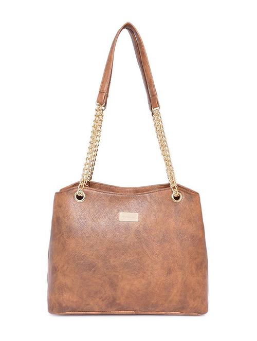 tan leatherette (pu) handbag - 17013642 - Very Small Image - 1