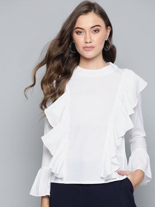 bell sleeved ruffled top  - 17013878 - Very Small Image - 1