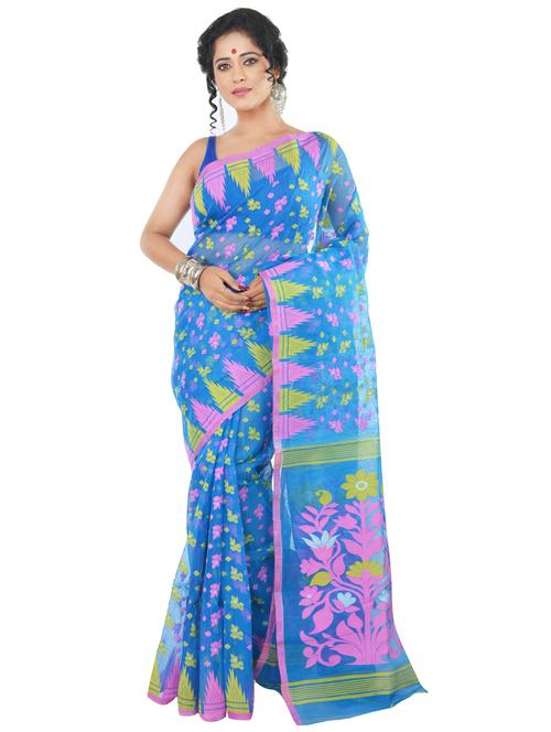 self design jamdani saree - 17016607 - Very Small Image - 1