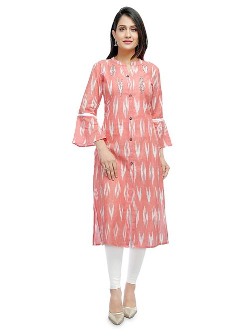 ikat print straight kurta - 17018442 - Very Small Image - 1
