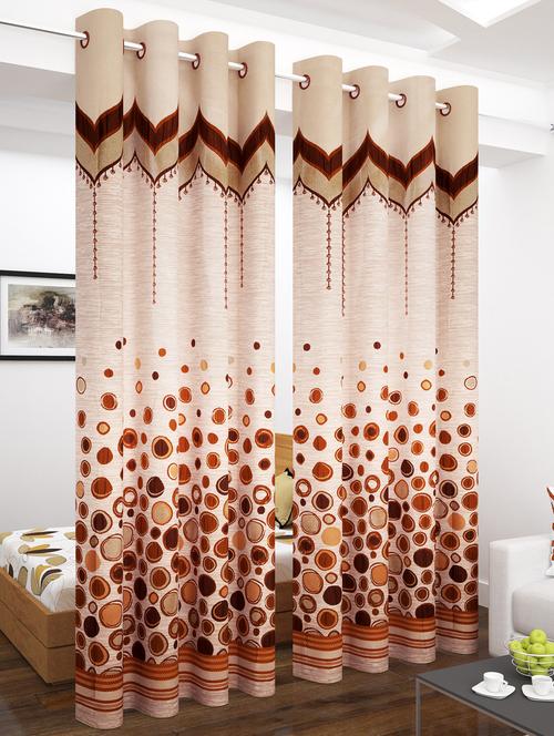 red jacquard 1 pc long door curtain-9 feet - 17018643 - Very Small Image - 1