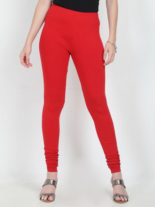 red solid churidar  - 17019560 - Very Small Image - 1