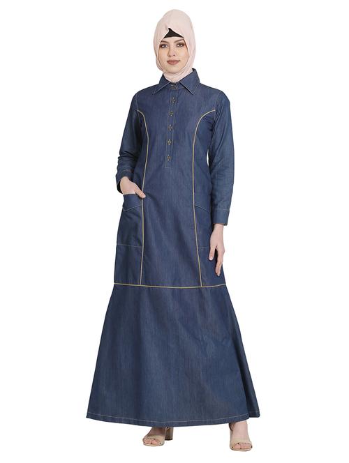 solid a-line cloaks & abaya - 17019711 - Very Small Image - 1