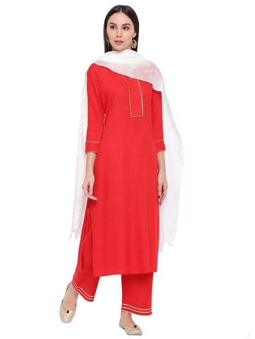 solid kurta suit set  - 17019801 - Very Small Image - 1