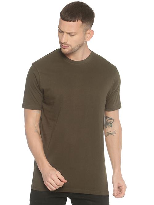 olive green solid t-shirt - 17020886 - Very Small Image - 1
