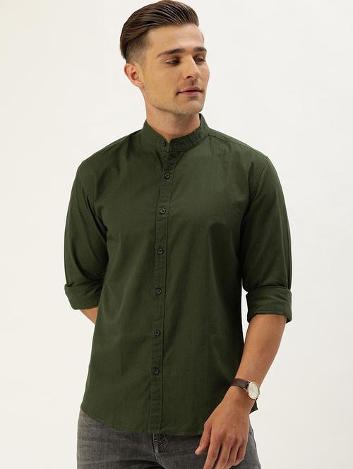 mens solid casual shirt - 17024351 - Very Small Image - 1