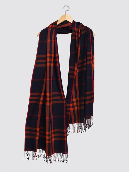 dark blue pashmina shawl - 17025431 - Very Small Image - 1