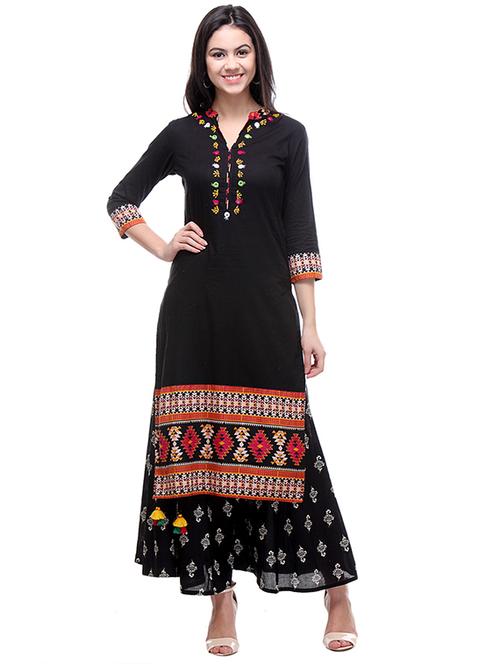 women's straight kurta - 17028580 - Very Small Image - 1
