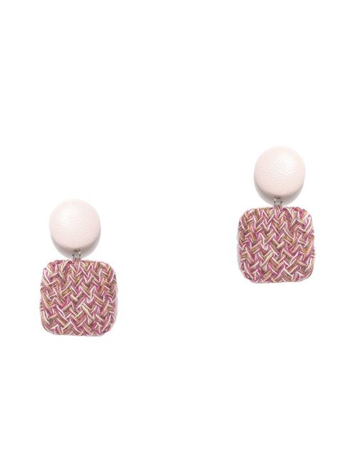 pink gold plated drop earring - 17029411 - Very Small Image - 1