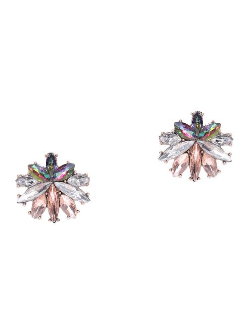 pink gold plated studs earring - 17029438 - Very Small Image - 1