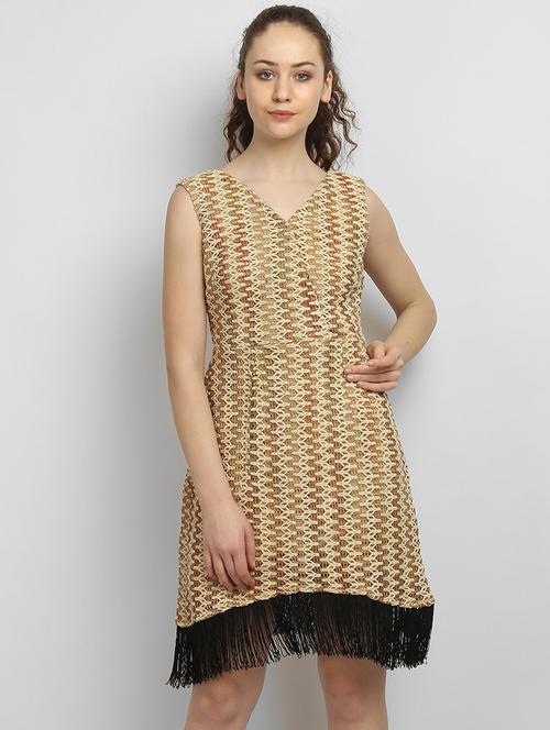 multi colored cotton aline dress - 17033836 - Very Small Image - 1