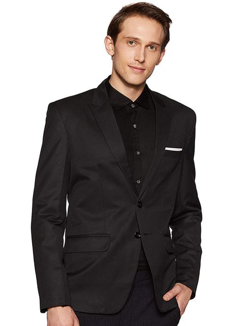 black solid formal blazer - 17034619 - Very Small Image - 1
