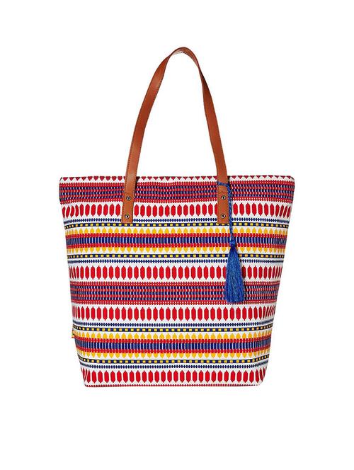 multi colored canvas regular tote - 17034809 - Very Small Image - 1
