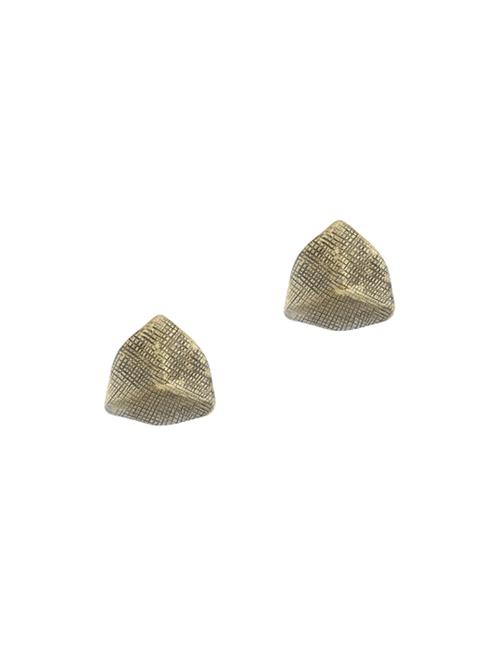 gold metal studs earring - 17041112 - Very Small Image - 1