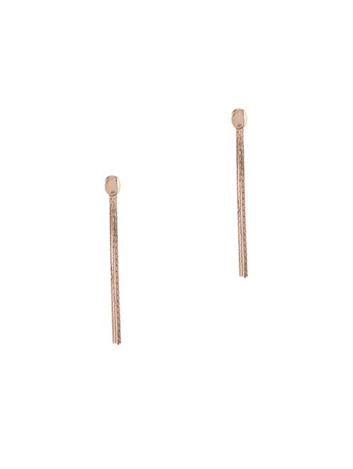 gold metal drop earring - 17041232 - Very Small Image - 1