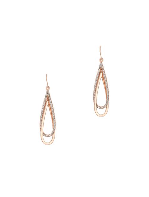 gold metal drop earring - 17041235 - Very Small Image - 1