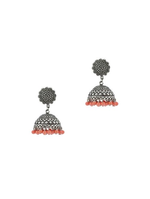 silver metal jhumka earring - 17041273 - Very Small Image - 1