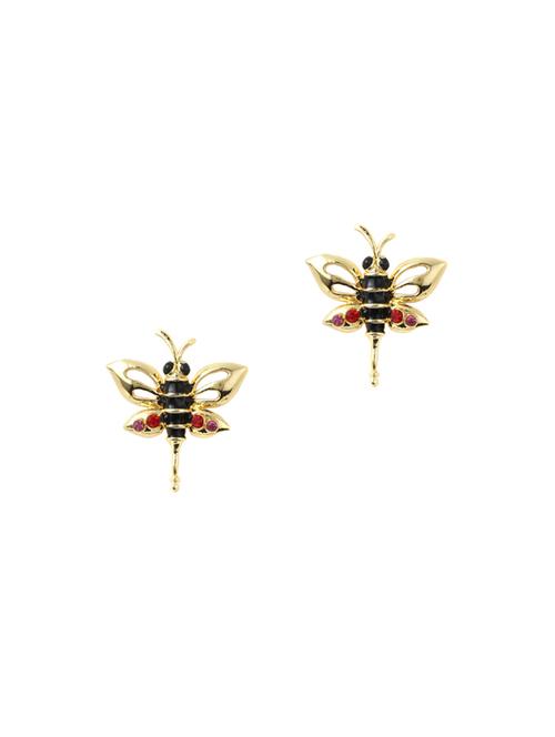 gold metal studs earring - 17041436 - Very Small Image - 1