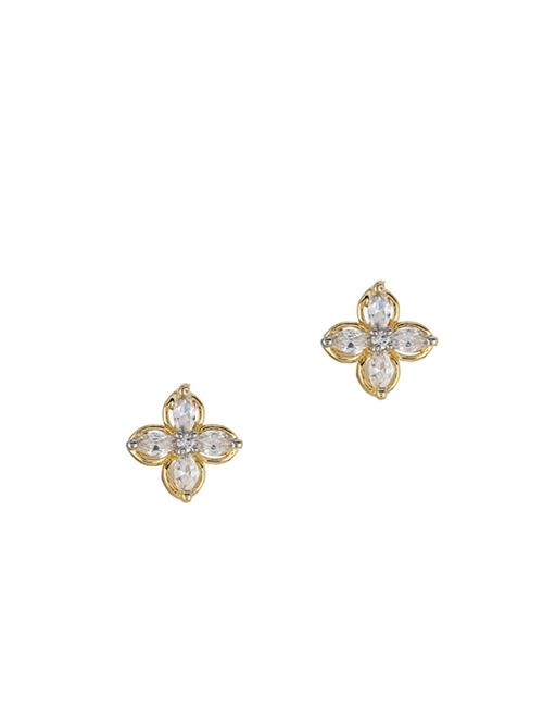 gold metal studs earring - 17041460 - Very Small Image - 1