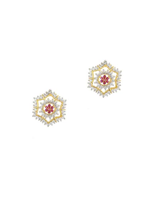 gold metal studs earring - 17041484 - Very Small Image - 1