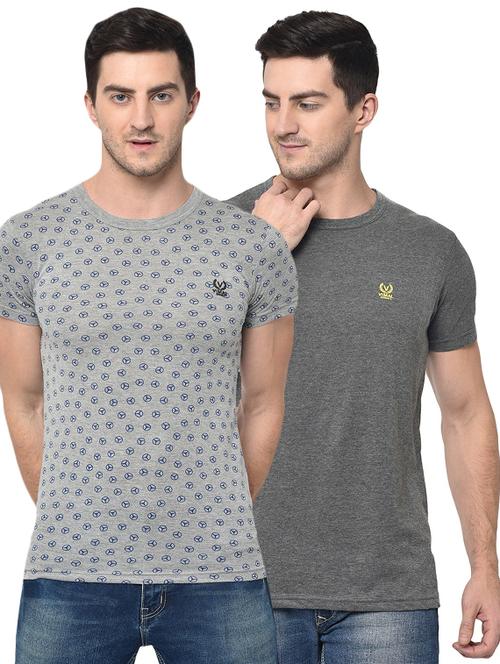 grey combo tshirt - 17059653 - Very Small Image - 1