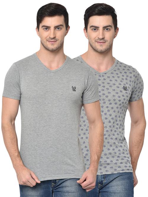 grey combo t-shirt - 17059698 - Very Small Image - 1