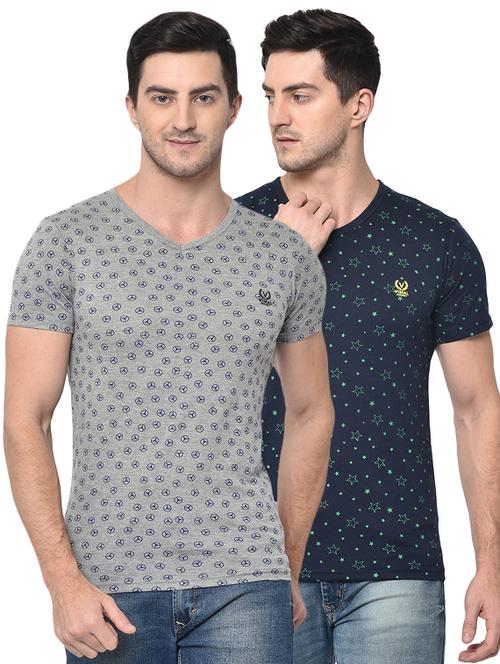 multi colored printed combo t-shirt - 17059703 - Very Small Image - 1