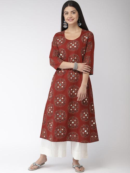 women's flared kurta - 17060693 - Very Small Image - 1