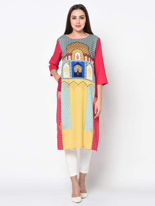 women's straight kurta - 17061215 - Very Small Image - 1