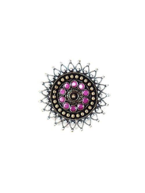 pink silver finger  ring - 17062642 - Very Small Image - 1