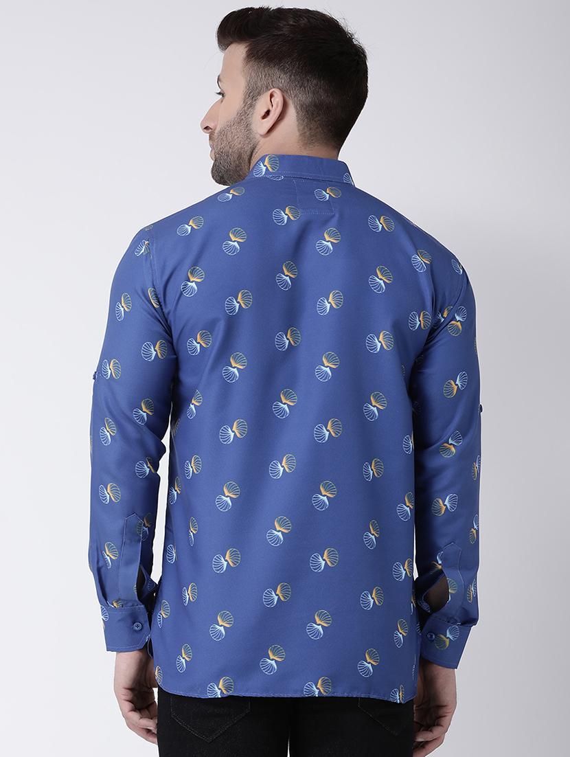 blue printed short kurta - 17063797 - Zoom Image - 2