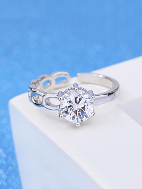 silver metal finger  ring - 17064317 - Very Small Image - 1