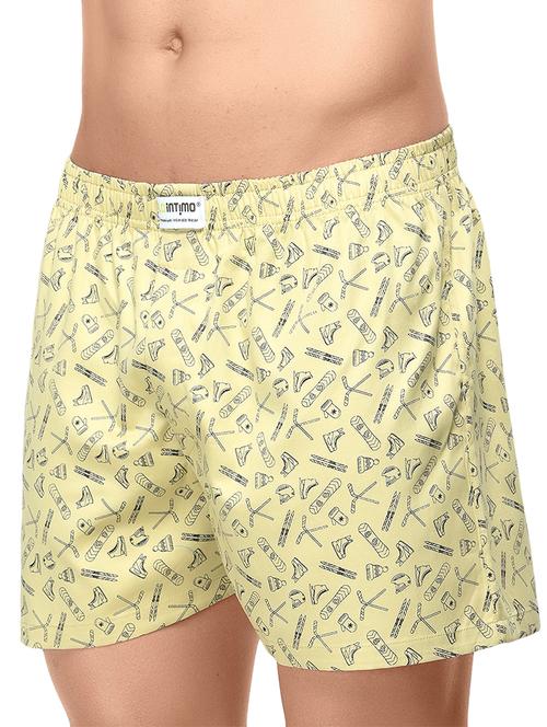yellow printed boxer - 17066933 - Very Small Image - 1