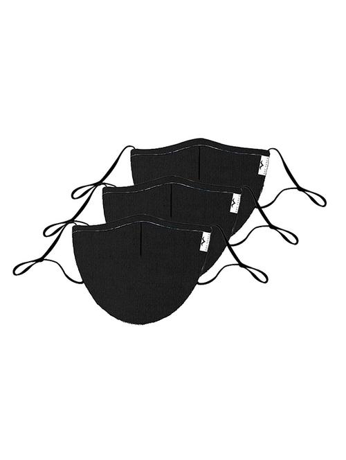 the vanca black unisex solid mask (pack of 5) - 17068524 - Very Small Image - 1