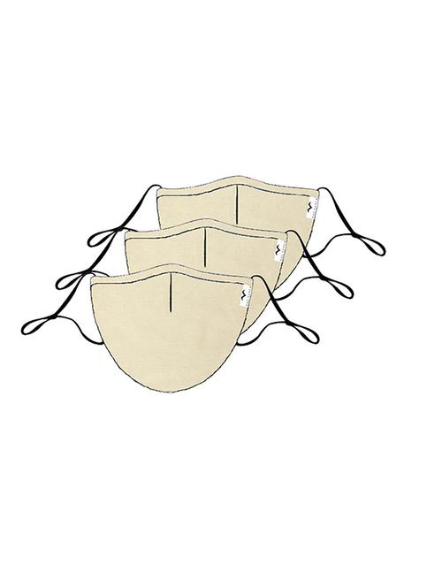 the vanca offwhite unisex solid mask (pack of 3) - 17068527 - Very Small Image - 1