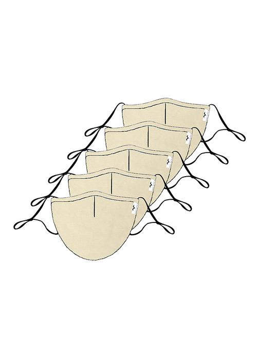 the vanca offwhite unisex solid mask (pack of 10) - 17068529 - Very Small Image - 1