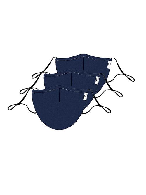 the vanca navy unisex solid mask (pack of 5) - 17068564 - Very Small Image - 1
