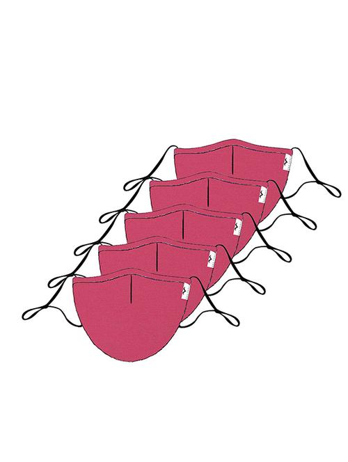 the vanca pink unisex solid mask (pack of 10) - 17068585 - Very Small Image - 1