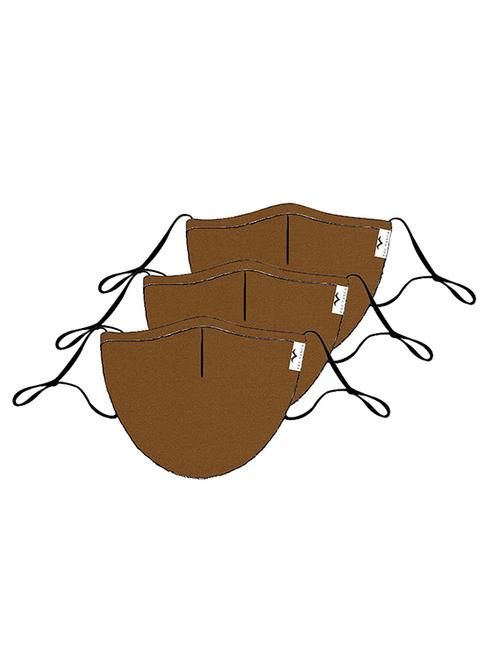 the vanca brown unisex solid mask (pack of 5) - 17068596 - Very Small Image - 1