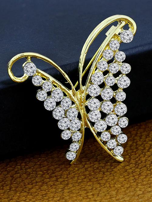 gold brass brooch - 17068683 - Very Small Image - 1