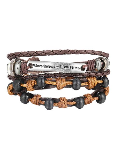 brown, leather bracelet - 17068781 - Very Small Image - 1