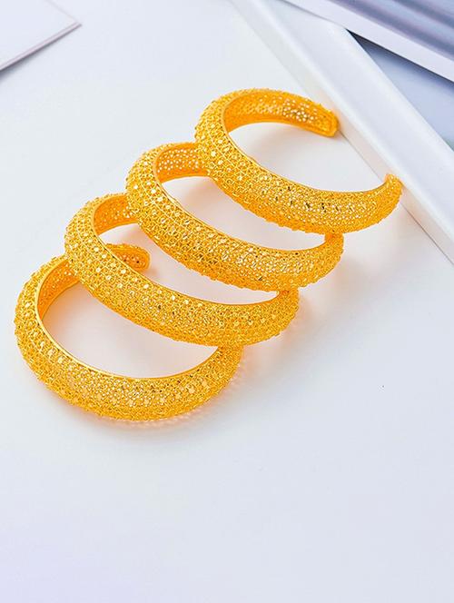 set of 4 gold tone brass bangle - 17068847 - Very Small Image - 1