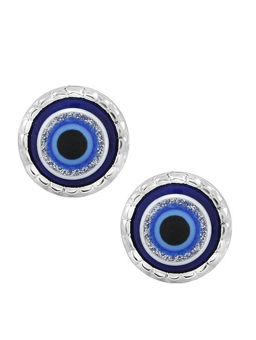 blue, silver metal cufflinks - 17068881 - Very Small Image - 1