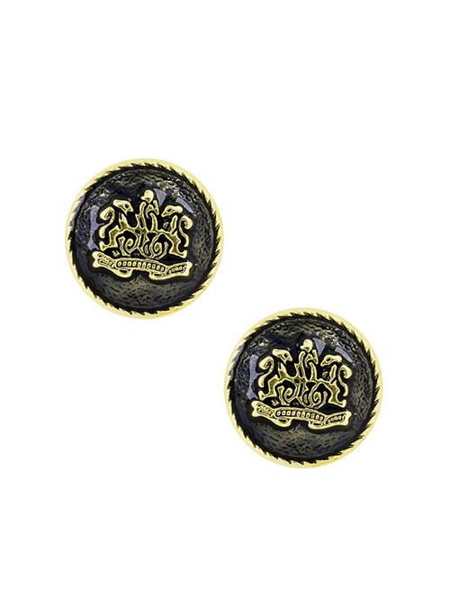 black, gold metal cufflinks - 17068883 - Very Small Image - 1