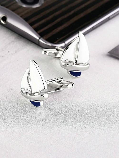 silver metal cufflinks - 17068920 - Very Small Image - 1