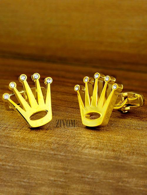 gold metal cufflinks - 17068924 - Very Small Image - 1