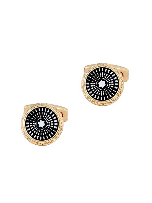 black, gold metal cufflinks - 17068935 - Very Small Image - 1
