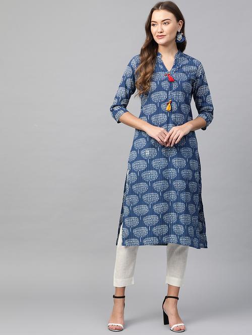 printed kurta pant set - 17069072 - Very Small Image - 1