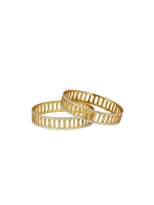 set of 2 gold tone brass bangles - 17069261 - Very Small Image - 1
